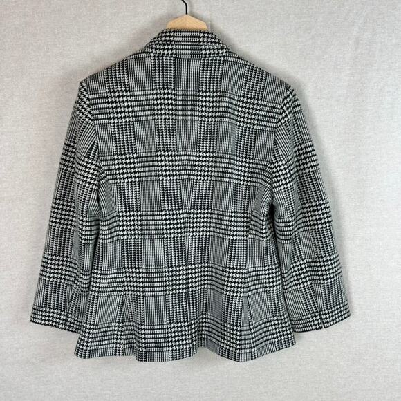 Lauren Ralph Lauren Womens Houndstooth Blazer Size 12 Preppy Old Money Academia - Picture 5 of 11